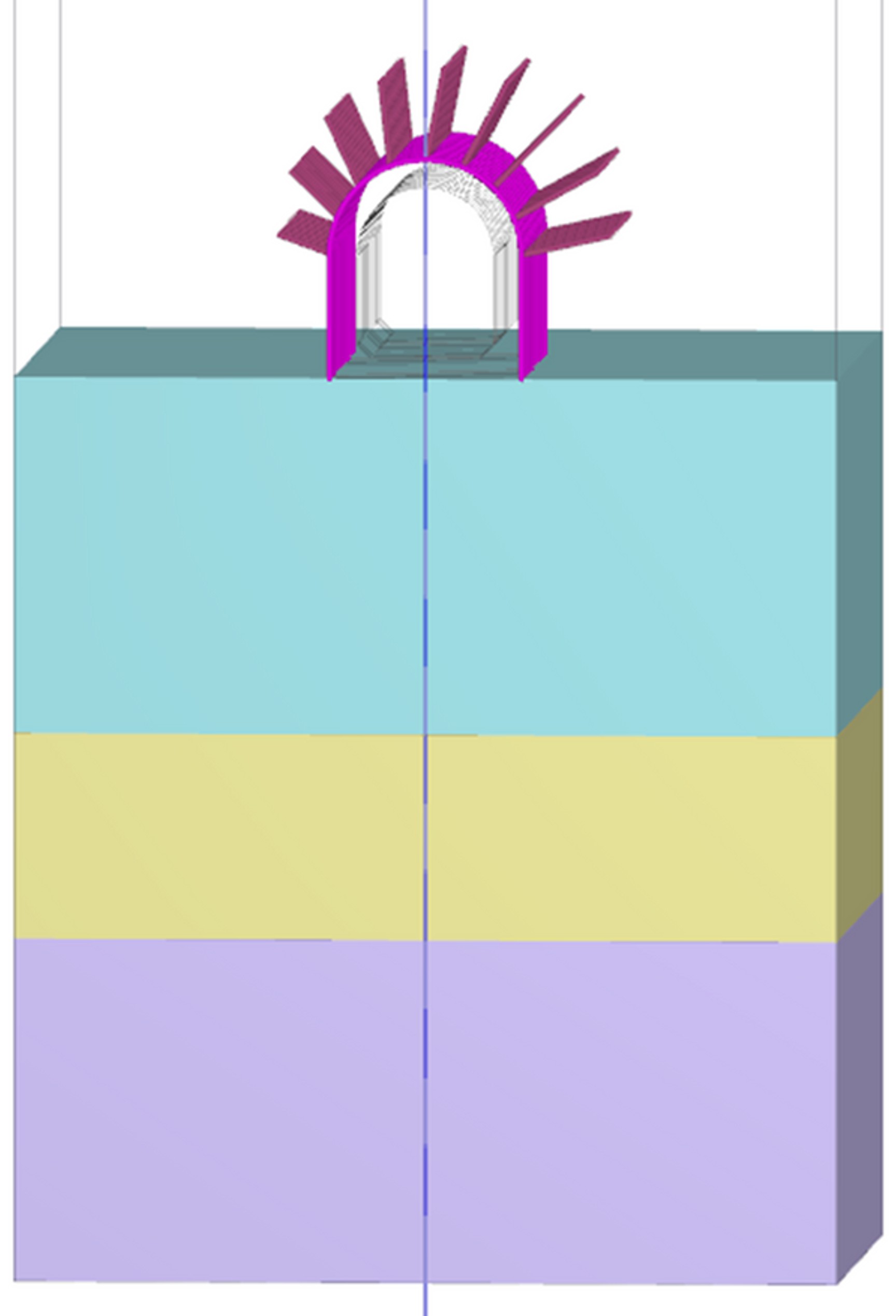 Mô hình kết cấu gia cố hầm