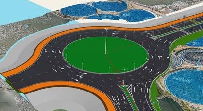 Road connecting Quy Hoa urban area