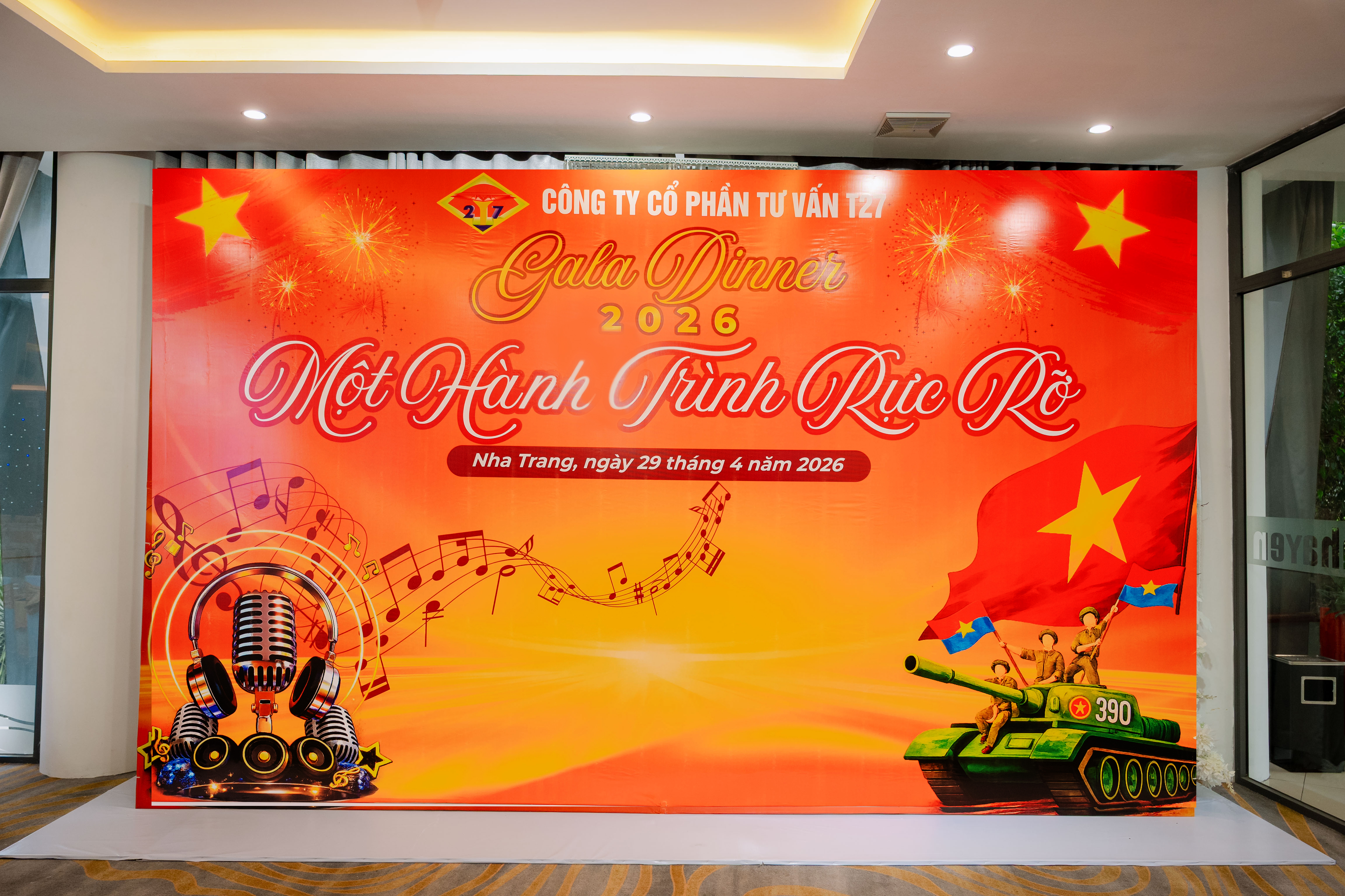Welcoming guests check-in at T27 Gala Dinner